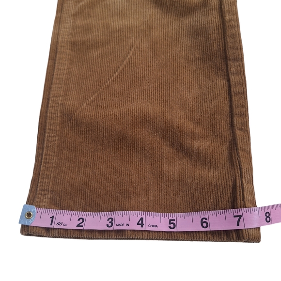 NWT Forever 21 Large Criss Cross Button-Fly Straight Leg‎ Corduroy Pants Pockets - Picture 13 of 13